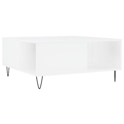 Coffee Table White 80x80x36,5 cm Engineered Wood