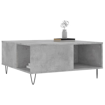 Coffee Table Concrete Grey 80x80x36,5 cm Engineered Wood