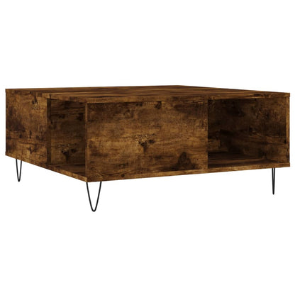 Coffee Table Smoked Oak 80x80x36,5 cm Engineered Wood