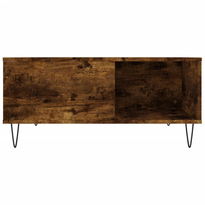 Coffee Table Smoked Oak 80x80x36.5 cm Engineered Wood