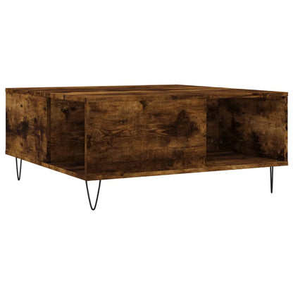 Coffee Table Smoked Oak 80x80x36,5 cm Engineered Wood