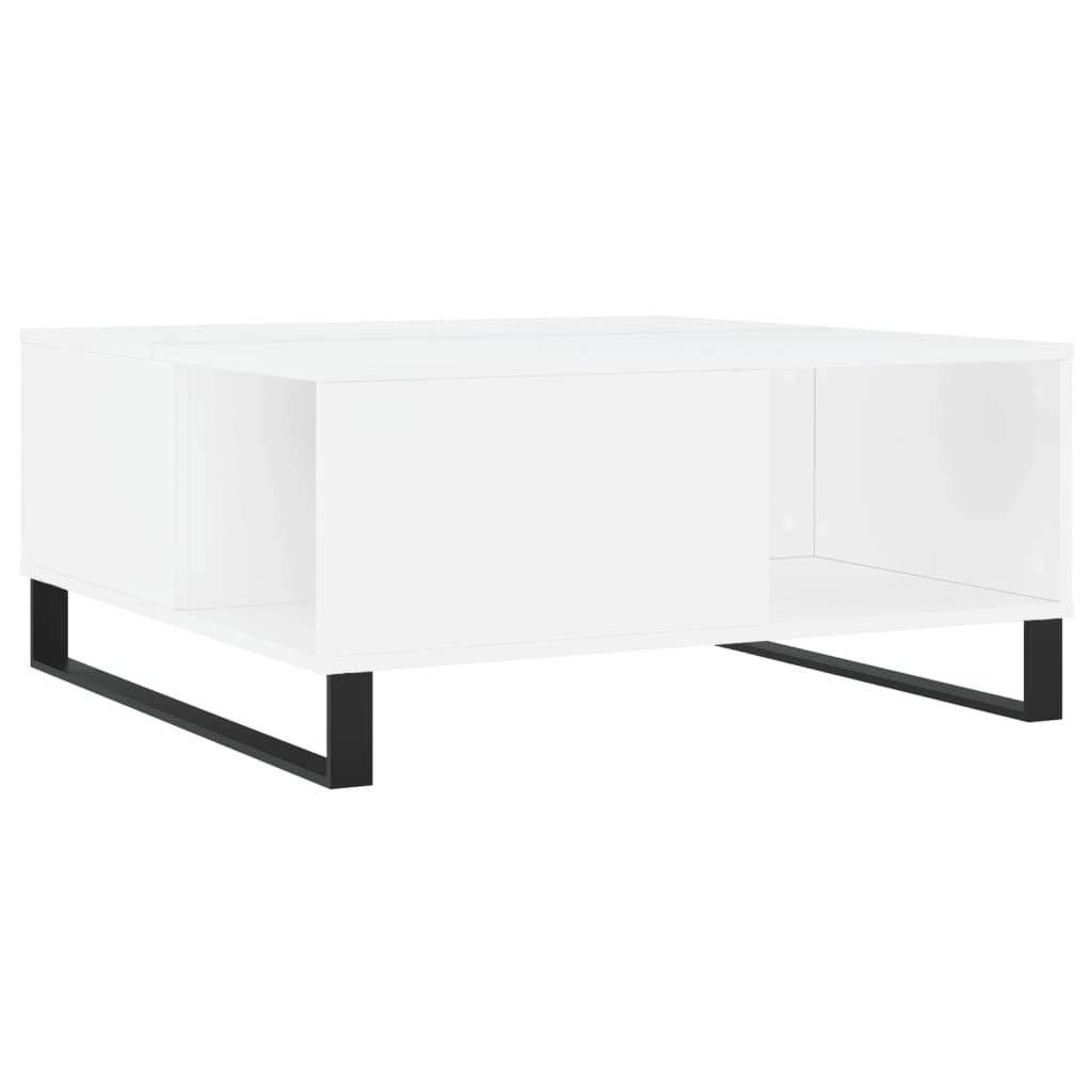 Coffee Table White 80x80x36.5 cm Engineered Wood