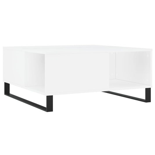Coffee Table White 80x80x36,5 cm Engineered Wood