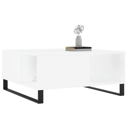 Coffee Table White 80x80x36.5 cm Engineered Wood
