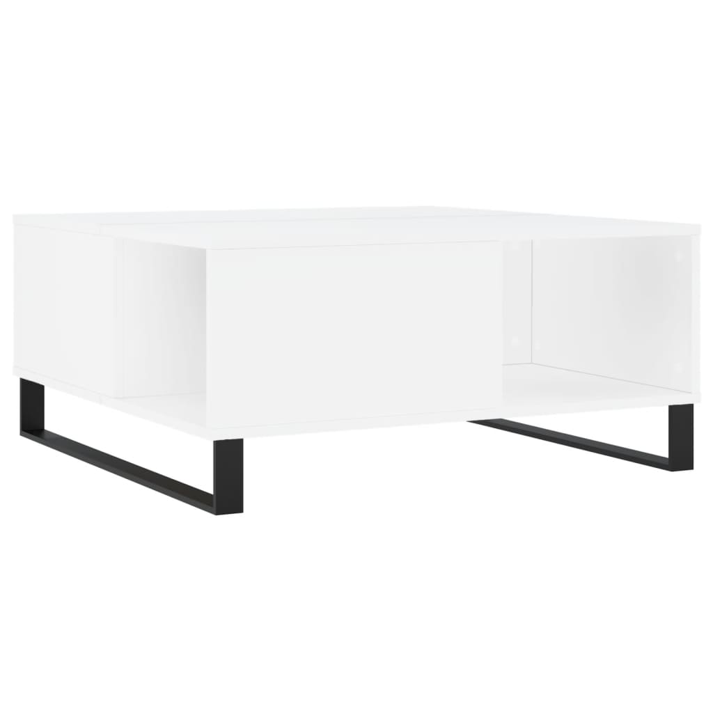 Coffee Table White 80x80x36.5 cm Engineered Wood