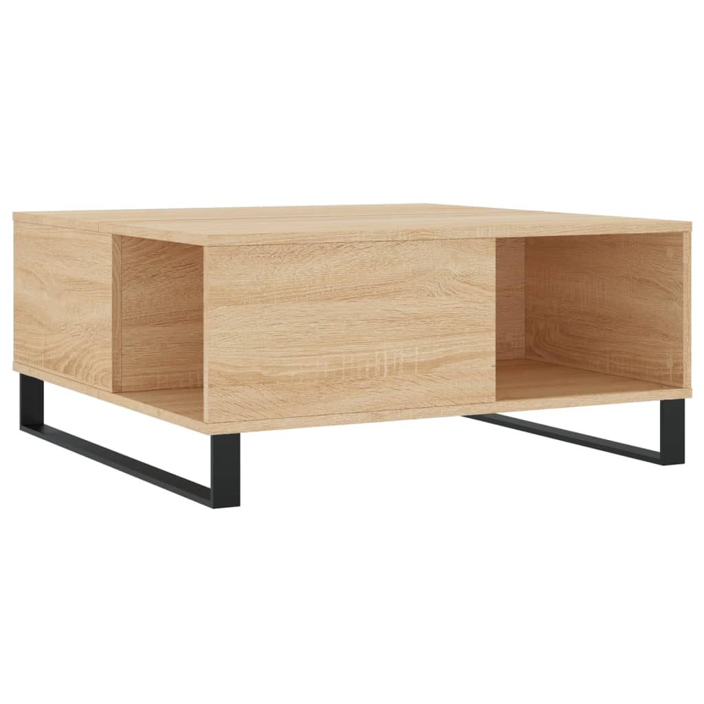 Coffee Table Sonoma Oak 80x80x36.5 cm Engineered Wood