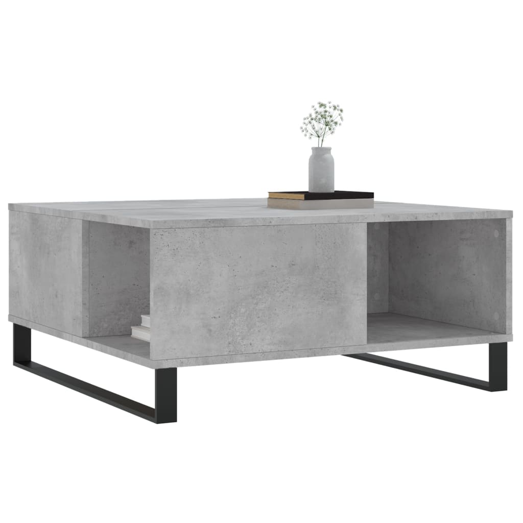 Coffee Table Concrete Grey 80x80x36.5 cm Engineered Wood