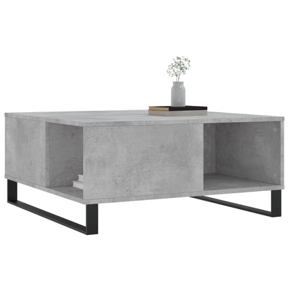 Coffee Table Concrete Grey 80x80x36.5 cm Engineered Wood
