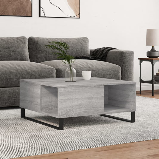 Coffee Table Grey Sonoma 80x80x36,5 cm Engineered Wood