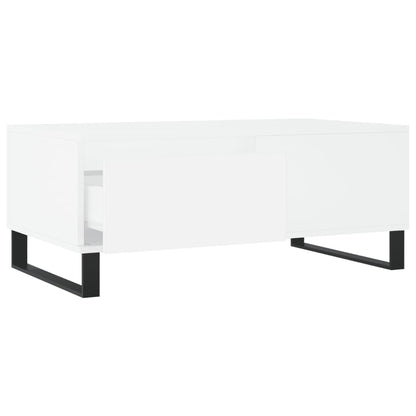 Coffee Table White 90x50x36,5 cm Engineered Wood