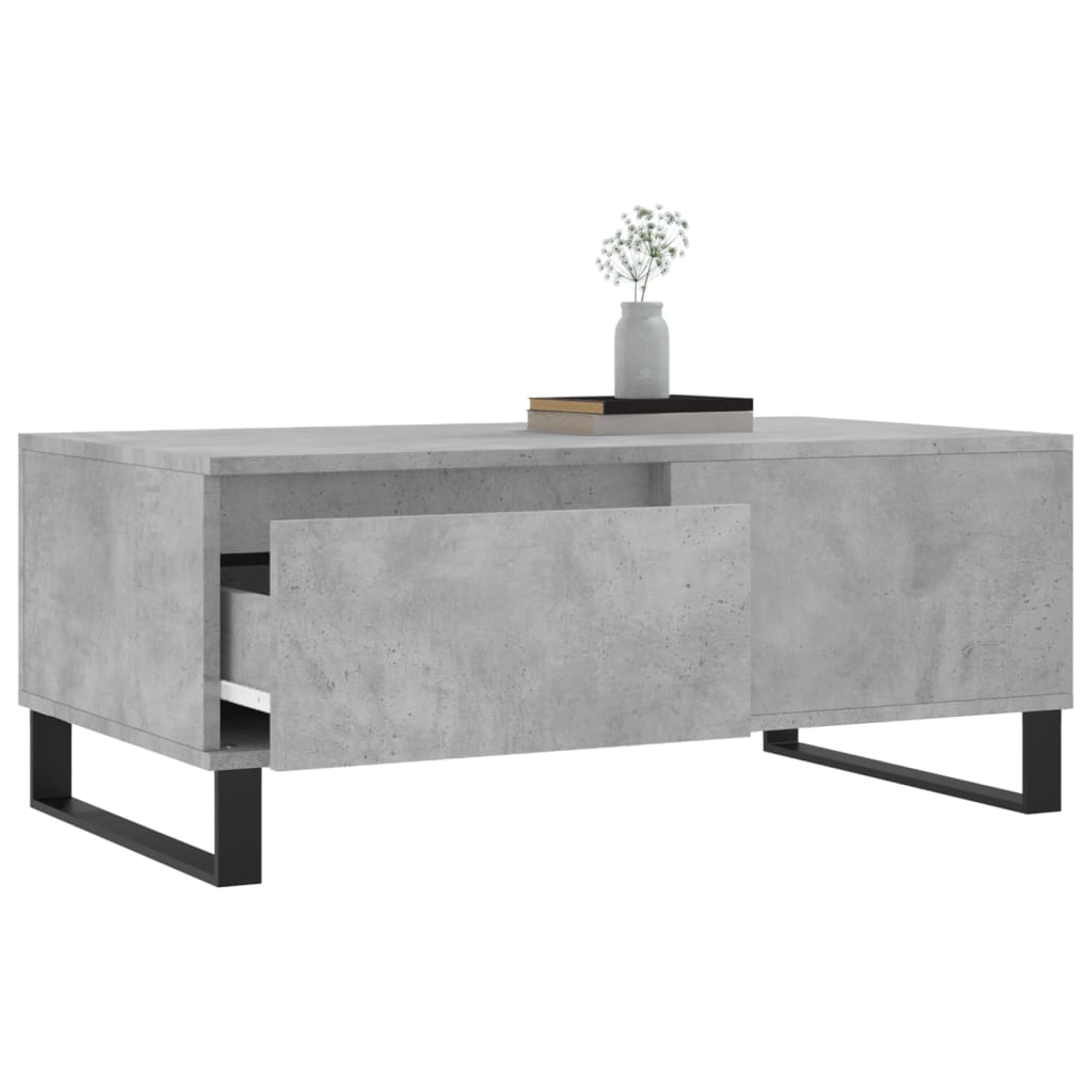 Coffee Table Concrete Grey 90x50x36,5 cm Engineered Wood