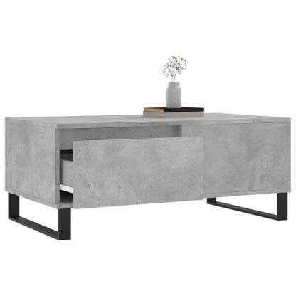 Coffee Table Concrete Grey 90x50x36,5 cm Engineered Wood
