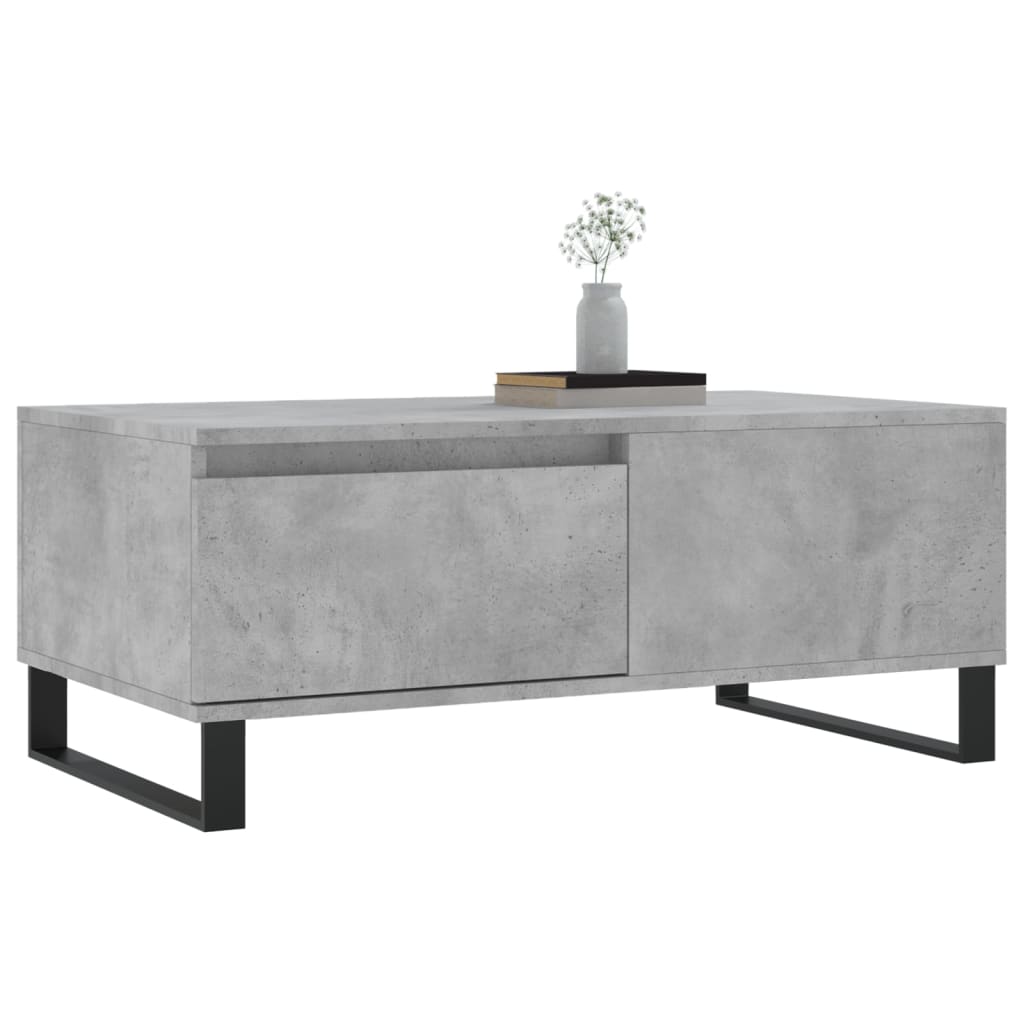 Coffee Table Concrete Grey 90x50x36,5 cm Engineered Wood