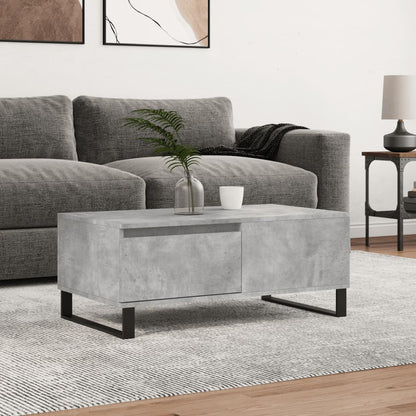 Coffee Table Concrete Grey 90x50x36,5 cm Engineered Wood