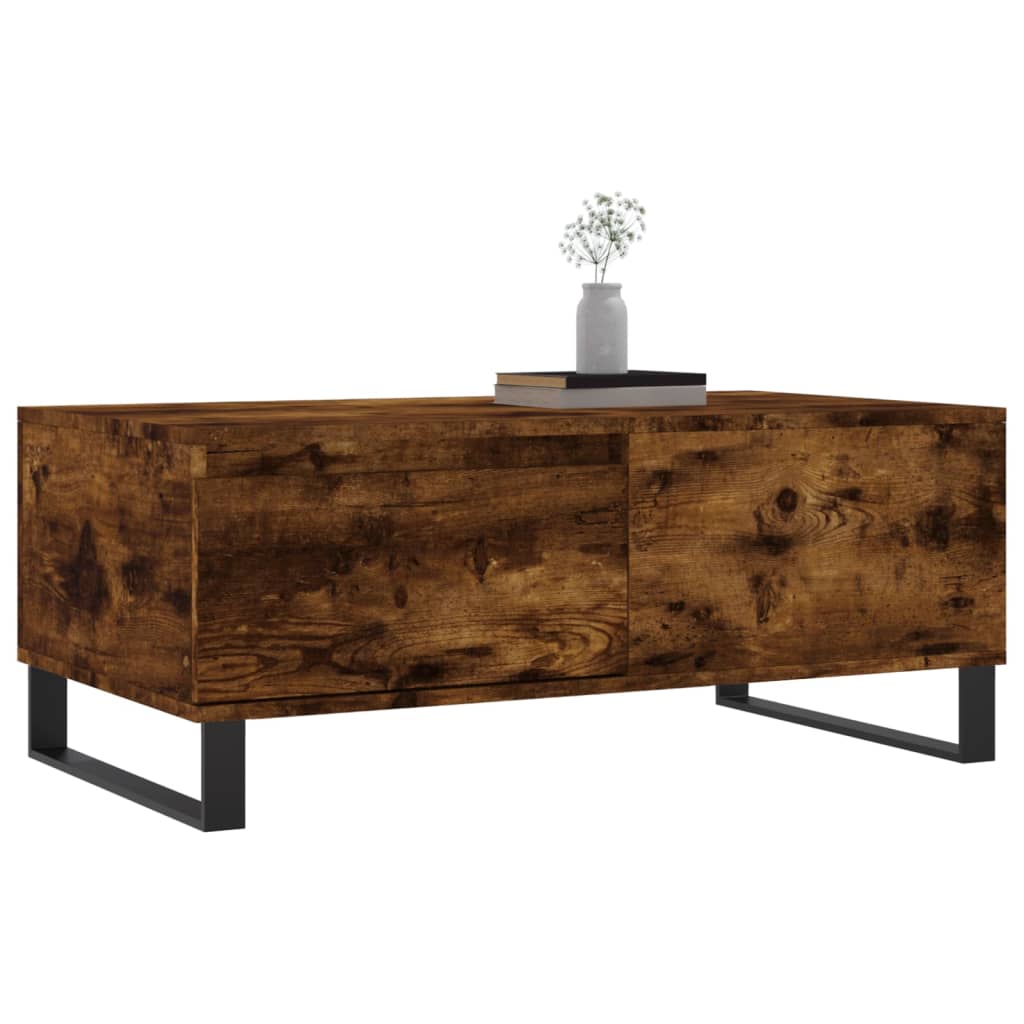 Coffee Table Smoked Oak 90x50x36,5 cm Engineered Wood