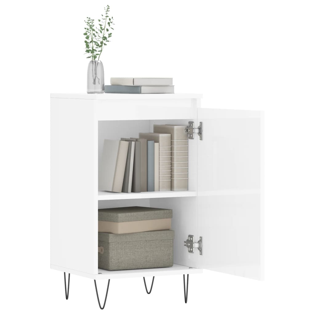 Sideboards 2 pcs High Gloss White 40x35x70 cm Engineered Wood