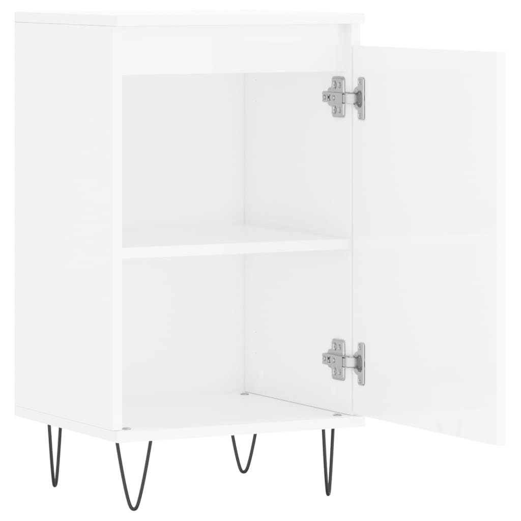 Sideboards 2 pcs High Gloss White 40x35x70 cm Engineered Wood