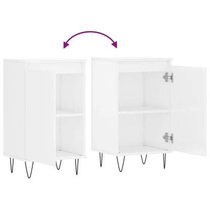 Sideboards 2 pcs High Gloss White 40x35x70 cm Engineered Wood