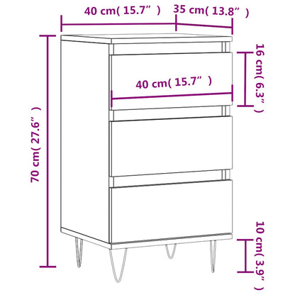Sideboard White 40x35x70 cm Engineered Wood