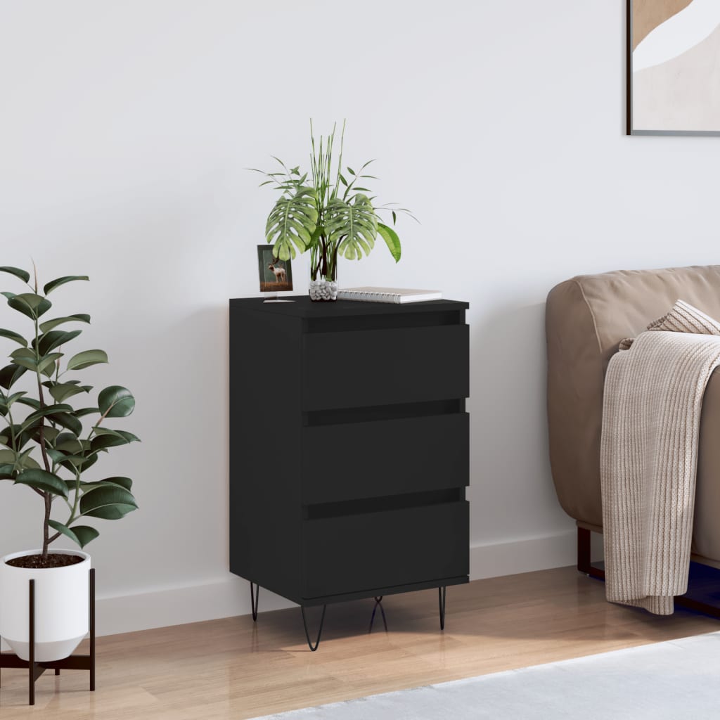 Sideboard Black 40x35x70 cm Engineered Wood