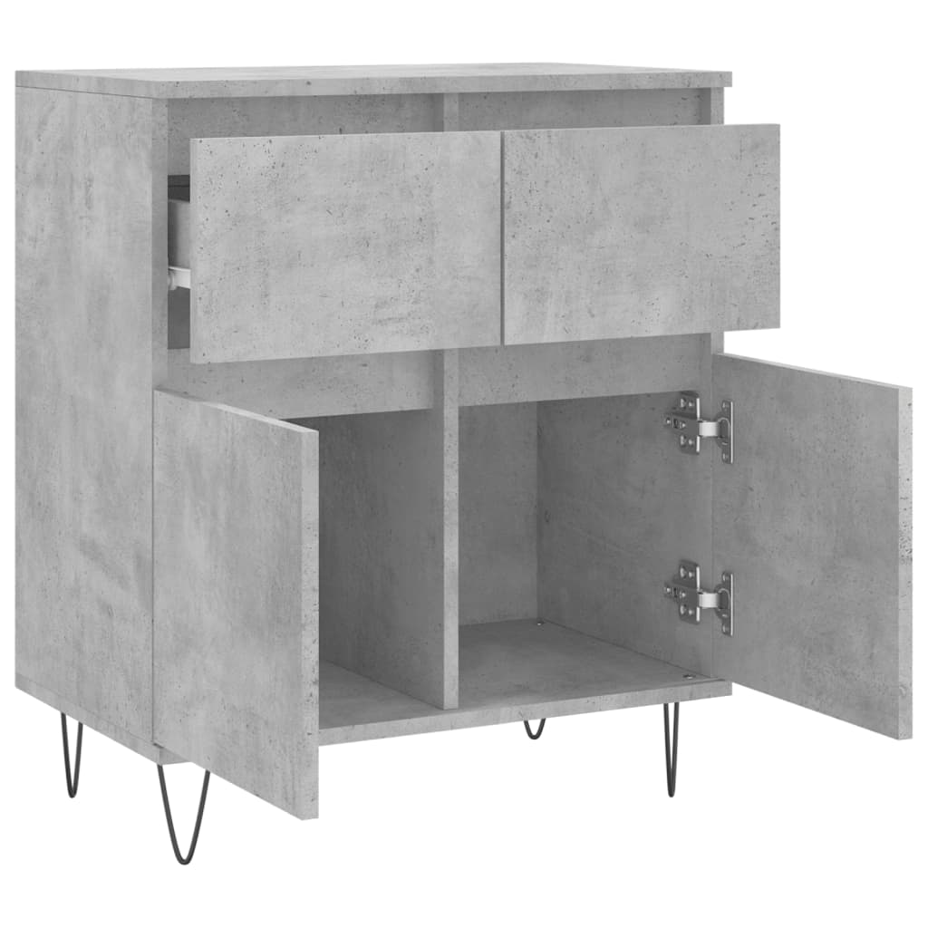 Sideboard Concrete Grey 60x35x70 cm Engineered Wood
