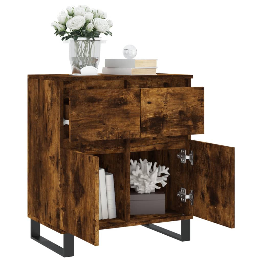 Sideboard Smoked Oak 60x35x70 cm Engineered Wood
