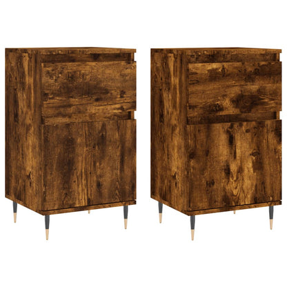 Sideboards 2 pcs Smoked Oak 40x35x70 cm Engineered Wood