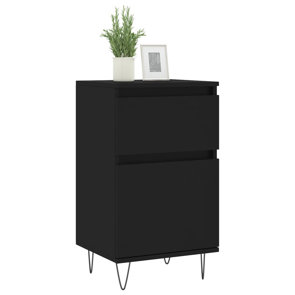 Sideboards 2 pcs Black 40x35x70 cm Engineered Wood