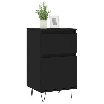 Sideboards 2 pcs Black 40x35x70 cm Engineered Wood
