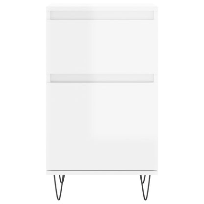 Sideboards 2 pcs High Gloss White 40x35x70 cm Engineered Wood