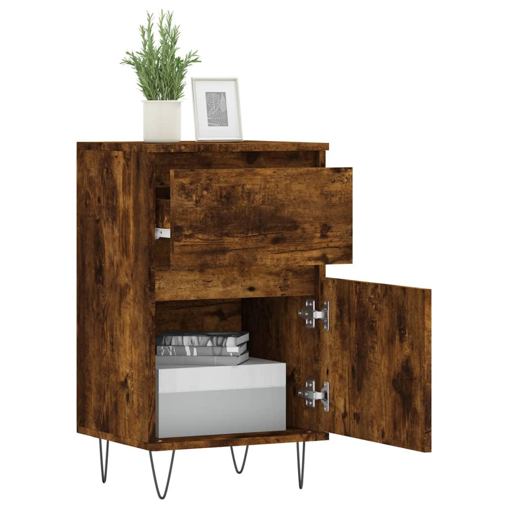 Sideboards 2 pcs Smoked Oak 40x35x70 cm Engineered Wood