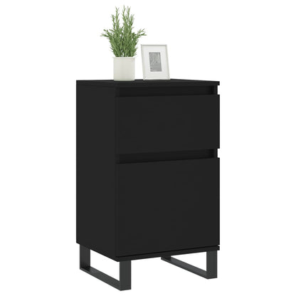 Sideboards 2 pcs Black 40x35x70 cm Engineered Wood