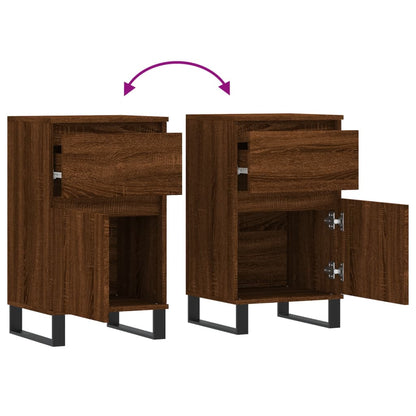 Sideboards 2 pcs Brown Oak 40x35x70 cm Engineered Wood
