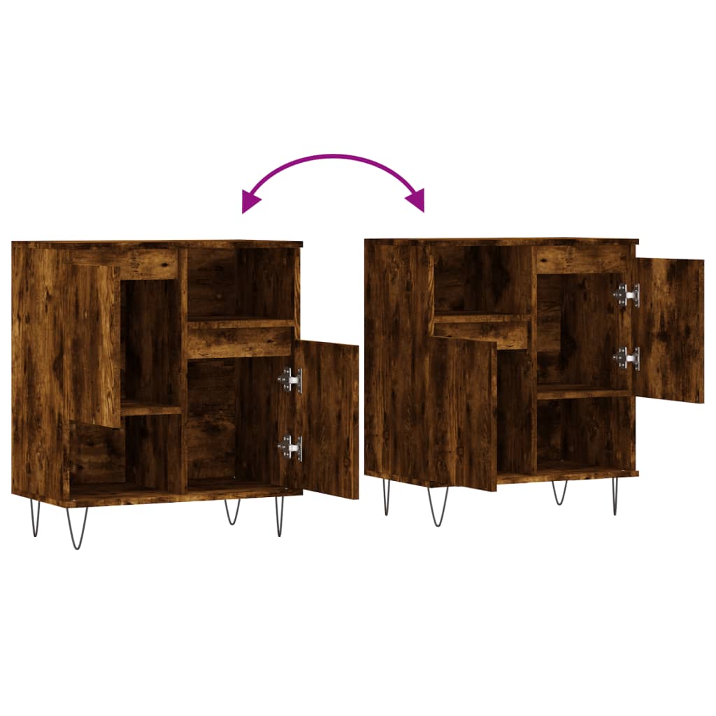 Sideboard Smoked Oak 60x35x70 cm Engineered Wood