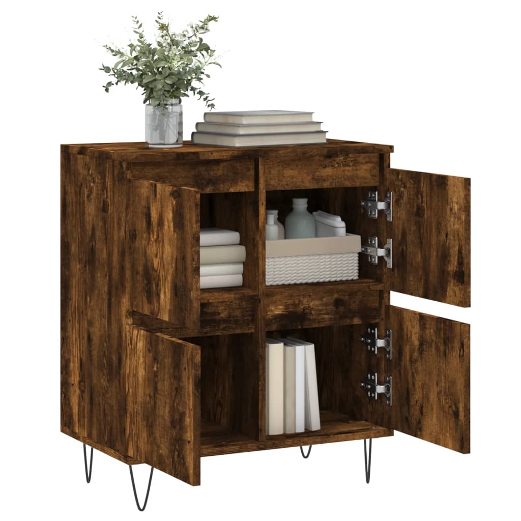 Sideboard Smoked Oak 60x35x70 cm Engineered Wood