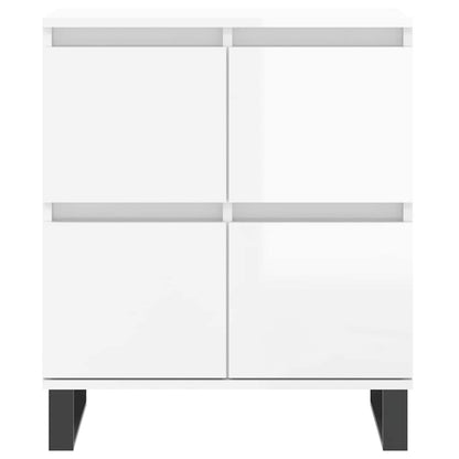 Sideboard High Gloss White 60x35x70 cm Engineered Wood