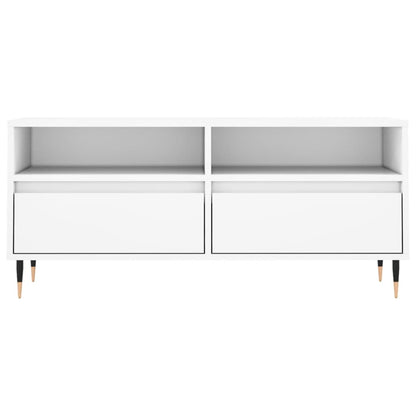 TV Cabinet White 100x34,5x44,5 cm Engineered Wood
