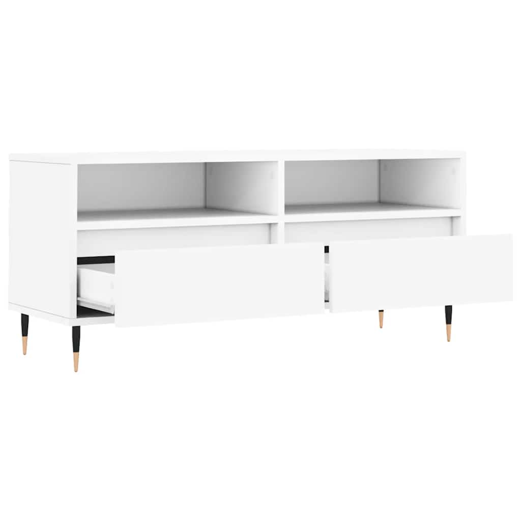 TV Cabinet White 100x34,5x44,5 cm Engineered Wood