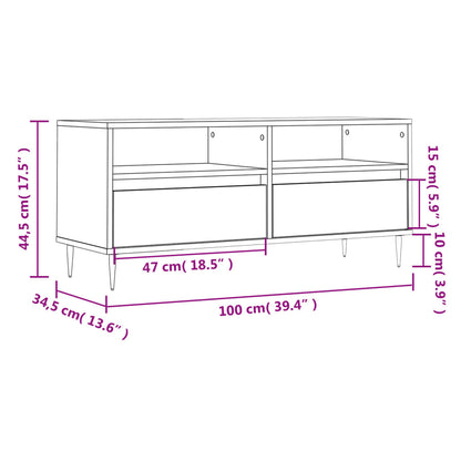 TV Cabinet Sonoma Oak 100x34,5x44,5 cm Engineered Wood