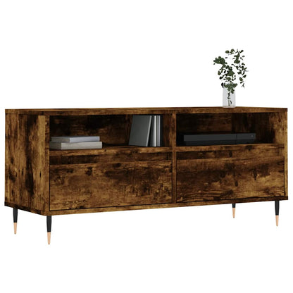 TV Cabinet Smoked Oak 100x34,5x44,5 cm Engineered Wood