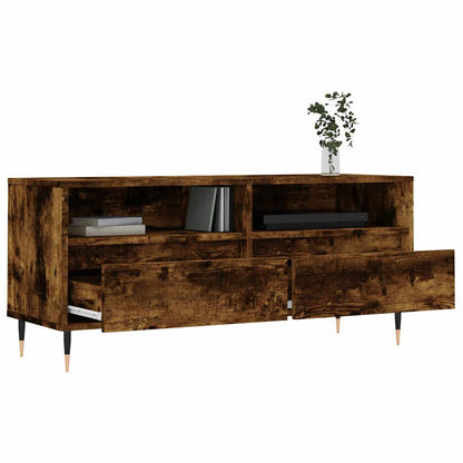 TV Cabinet Smoked Oak 100x34,5x44,5 cm Engineered Wood