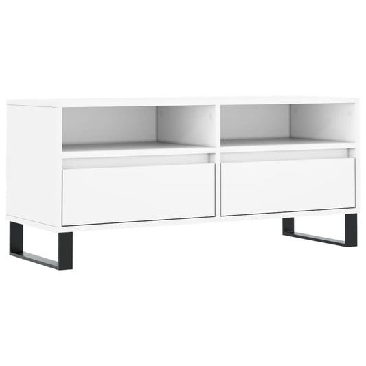 TV Cabinet White 100x34,5x44,5 cm Engineered Wood