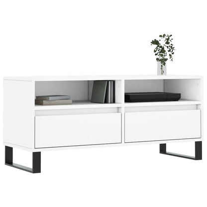 TV Cabinet White 100x34,5x44,5 cm Engineered Wood