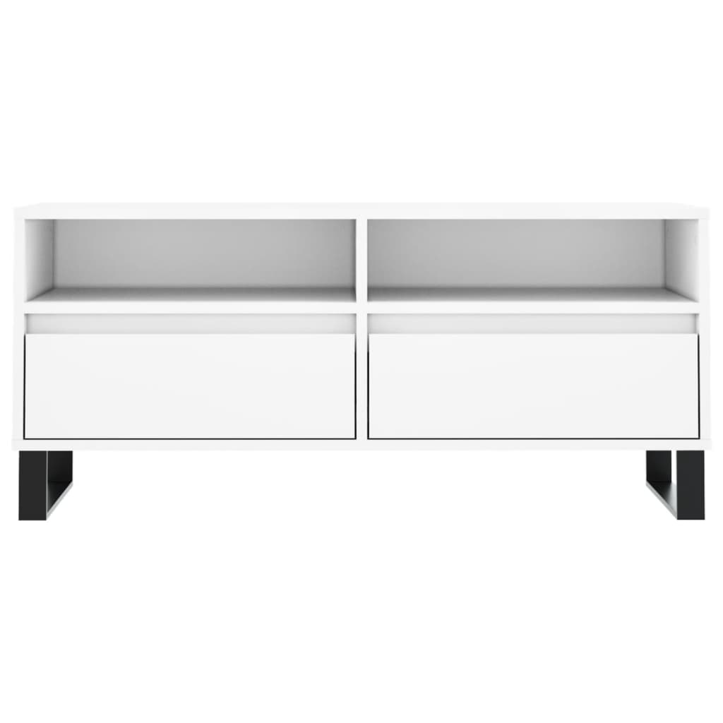 TV Cabinet White 100x34,5x44,5 cm Engineered Wood