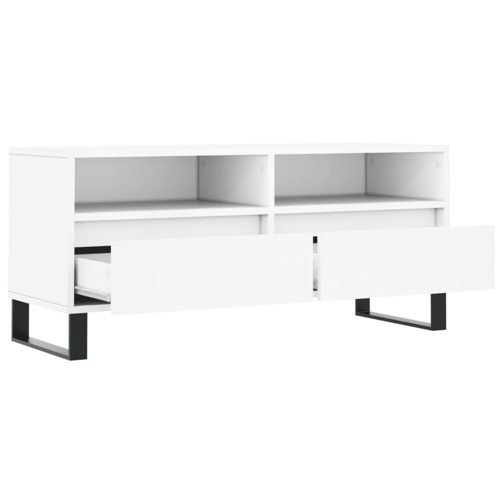 TV Cabinet White 100x34,5x44,5 cm Engineered Wood