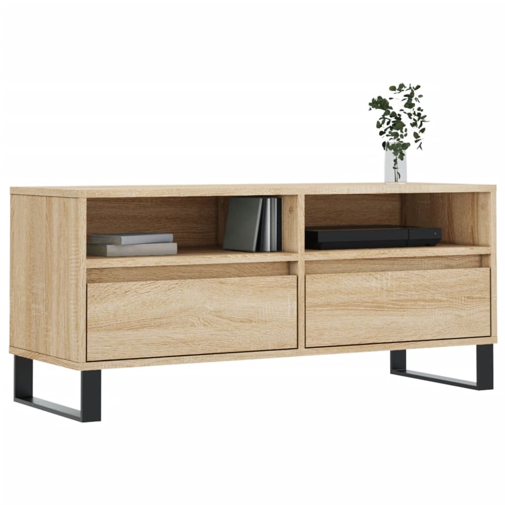 TV Cabinet Sonoma Oak 100x34.5x44.5 cm Engineered Wood
