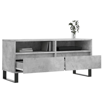TV Cabinet Concrete Grey 100x34,5x44,5 cm Engineered Wood
