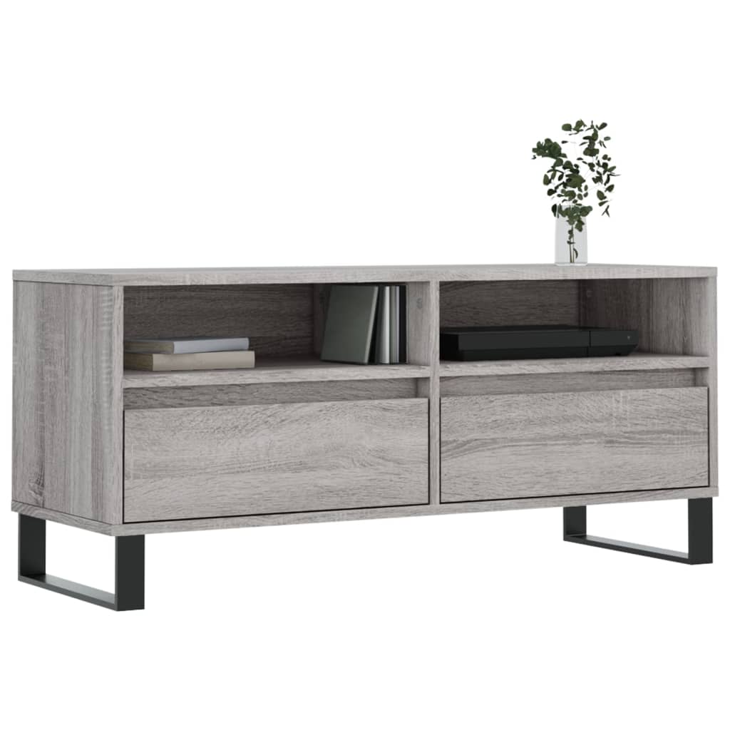 TV Cabinet Grey Sonoma 100x34,5x44,5 cm Engineered Wood
