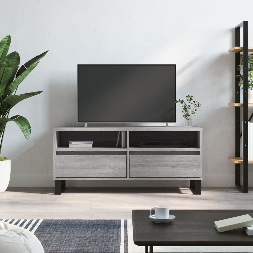 TV Cabinet Grey Sonoma 100x34,5x44,5 cm Engineered Wood