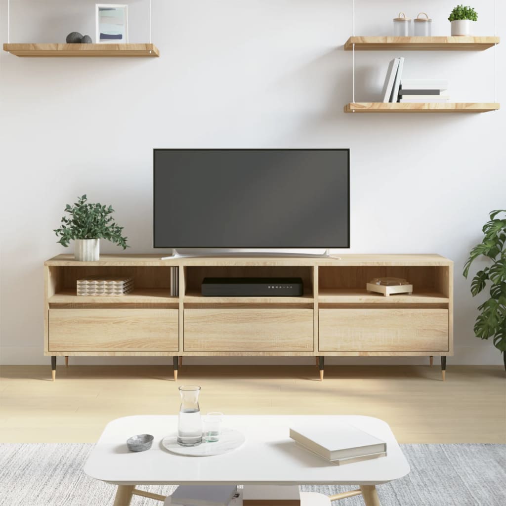 TV Cabinet Sonoma Oak 150x30x44,5 cm Engineered Wood